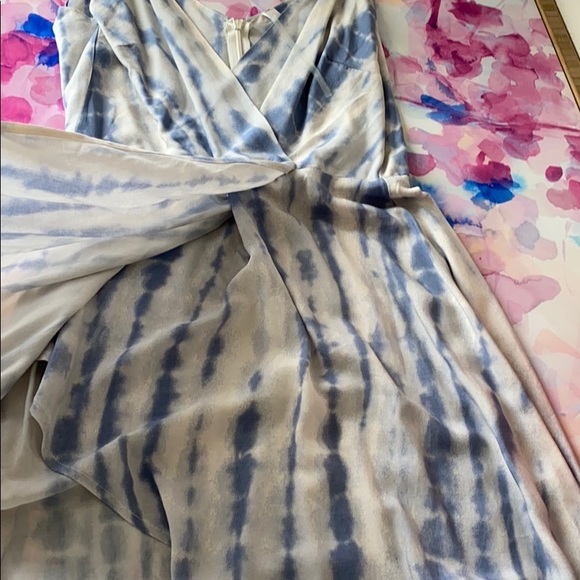 Tie Dye High-Low Faux Wrap Dress - Picture 7 of 7